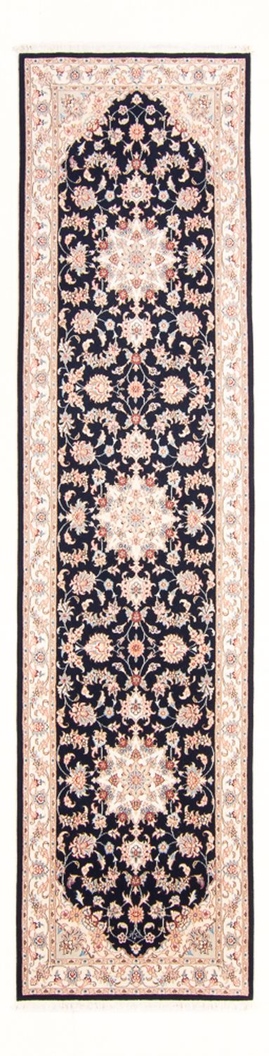Täbriz - 50 Raj Teppich 80x297cm - Perserteppich - dunkelblau