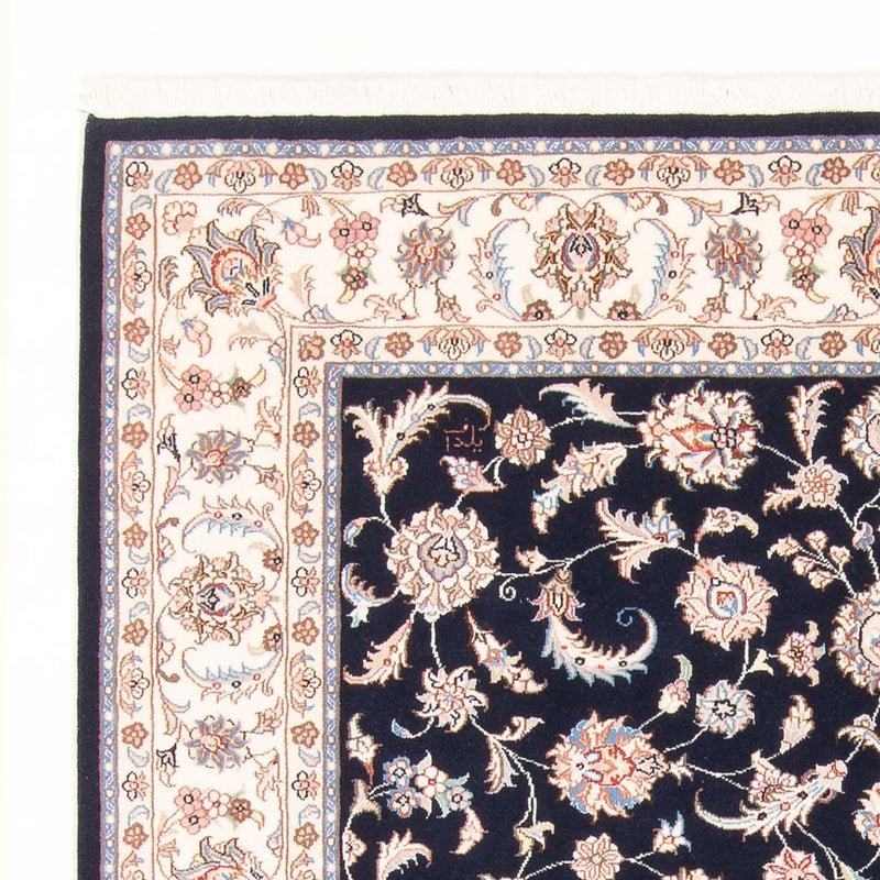 Täbriz - 50 Raj Teppich 153x201cm - Perserteppich - dunkelblau