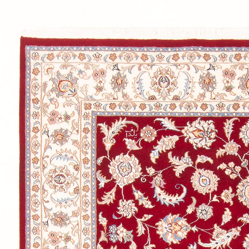 Täbriz - 50 Raj Teppich 148x200cm - Perserteppich - rot