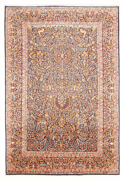 Kerman Teppich 195x295cm - Perserteppich - dunkelblau