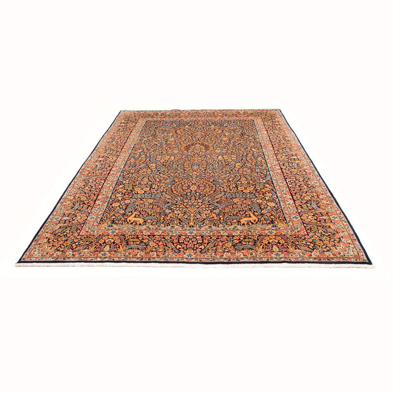 Kerman Teppich 195x295cm - Perserteppich - dunkelblau