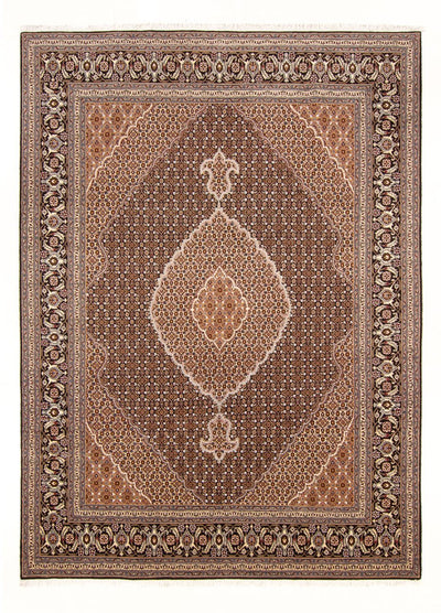 Täbriz - 40 Raj Teppich 204x294cm - Perserteppich - dunkelblau