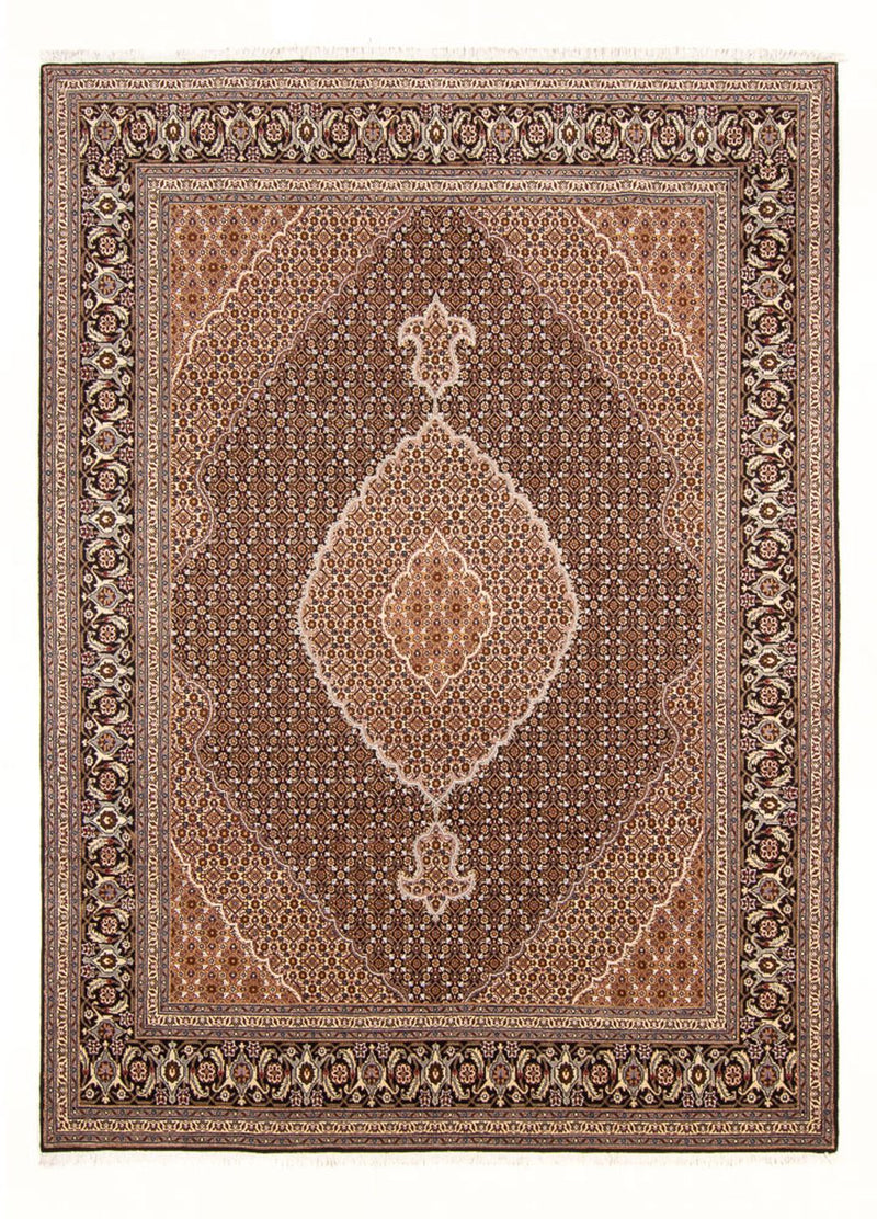 Täbriz - 40 Raj Teppich 204x294cm - Perserteppich - dunkelblau