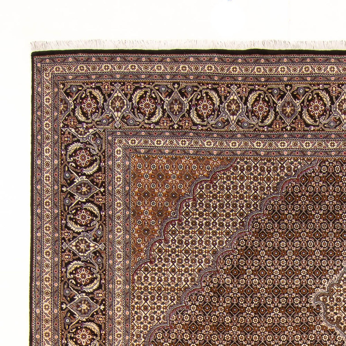 Täbriz - 40 Raj Teppich 206x300cm - Perserteppich - dunkelblau