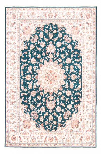 Täbriz - 50 Raj Teppich 170x240cm - Perserteppich - grün