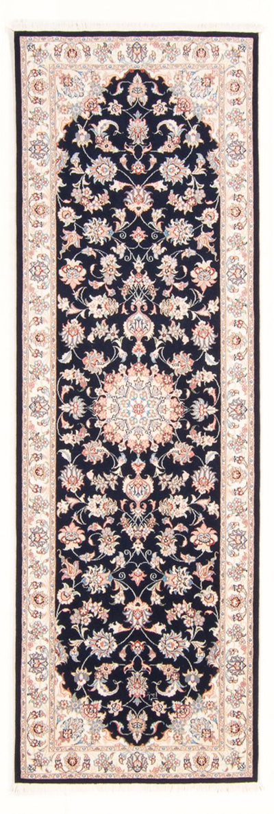 Täbriz - 50 Raj Teppich 81x252cm - Perserteppich - dunkelblau