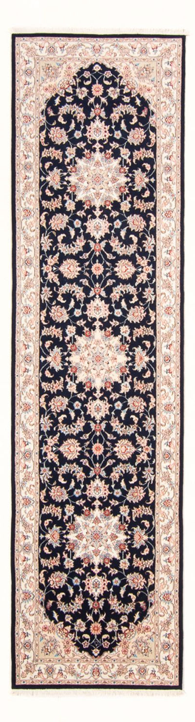 Täbriz - 50 Raj Teppich 81x295cm - Perserteppich - dunkelblau