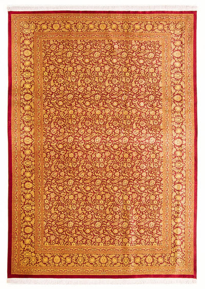 Ghom - Seide Teppich 205x300cm - Perserteppich - orange