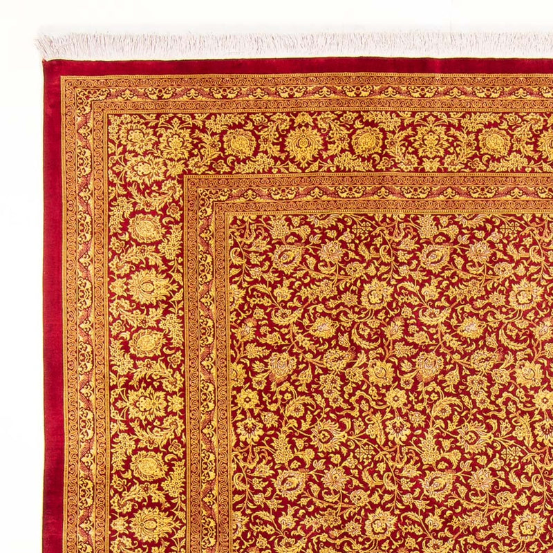 Ghom - Seide Teppich 205x300cm - Perserteppich - orange