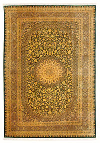 Ghom - Seide Teppich 196x294cm - Perserteppich - olivgrün – product image