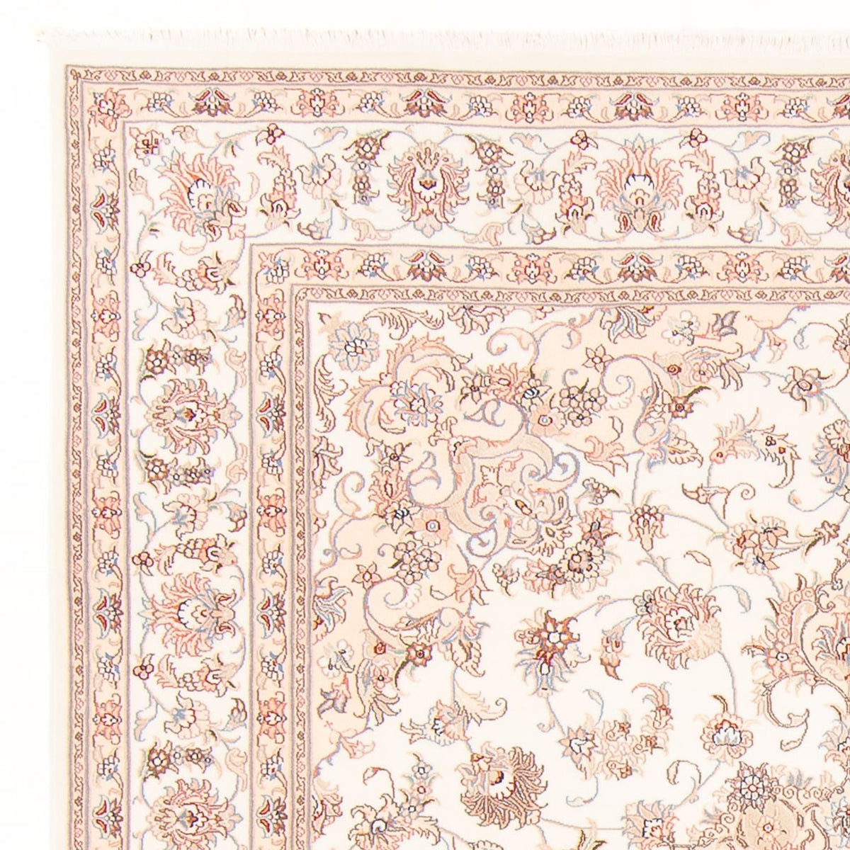 Täbriz - 50 Raj Teppich 200x247cm - Perserteppich - creme