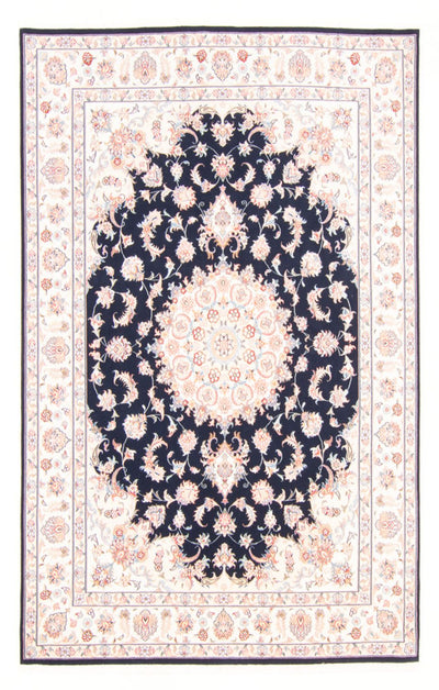 Täbriz - 50 Raj Teppich 167x245cm - Perserteppich - dunkelblau