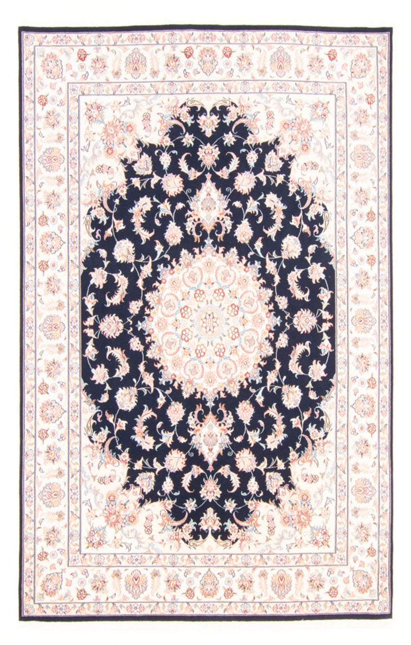 Täbriz - 50 Raj Teppich 167x245cm - Perserteppich - dunkelblau