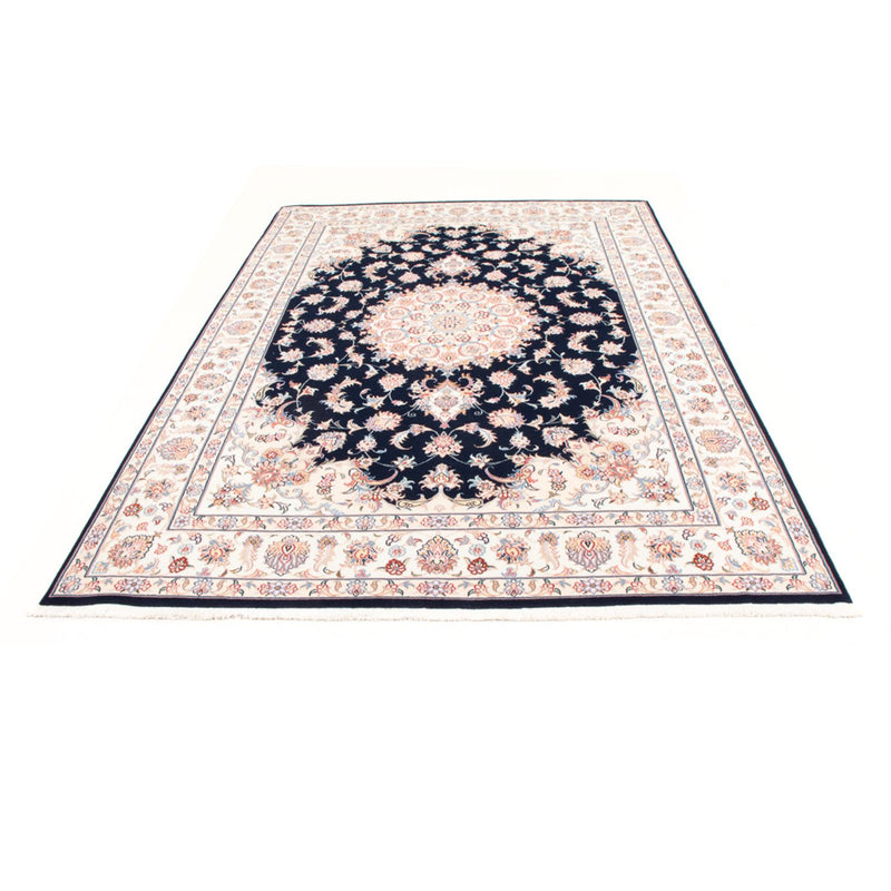 Täbriz - 50 Raj Teppich 167x245cm - Perserteppich - dunkelblau