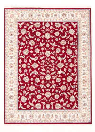 Täbriz - 50 Raj Teppich 150x203cm - Perserteppich - rot