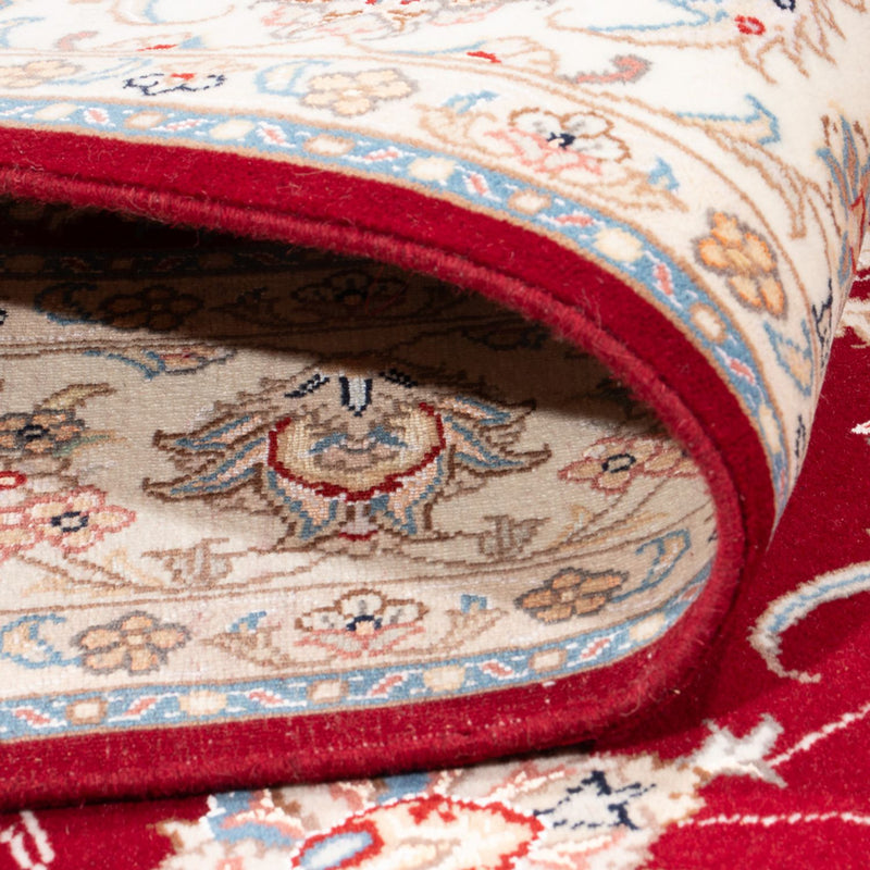 Täbriz - 50 Raj Teppich 150x203cm - Perserteppich - rot