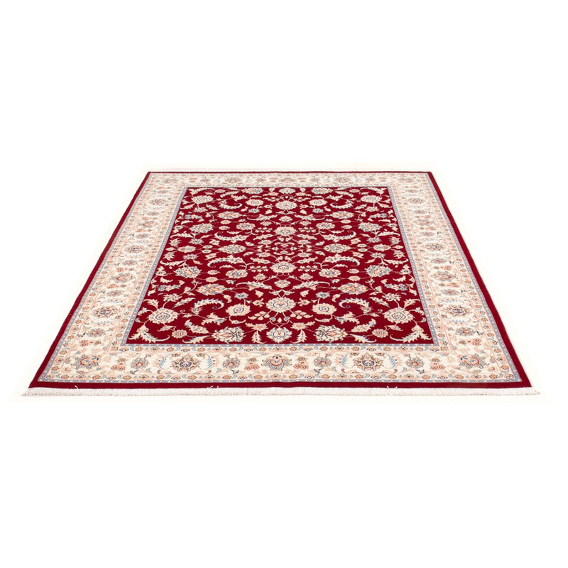 Täbriz - 50 Raj Teppich 148x202cm - Perserteppich - rot