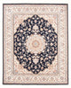 Täbriz - 50 Raj Teppich 200x250cm - Perserteppich - dunkelblau
