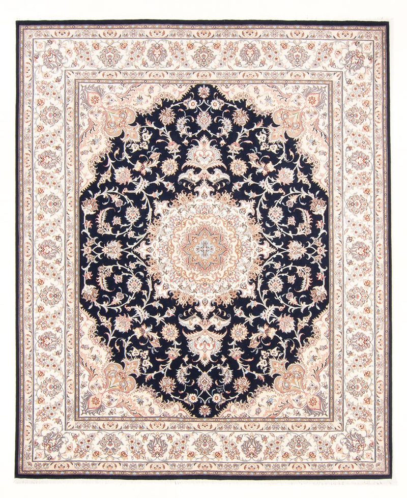 Täbriz - 50 Raj Teppich 200x250cm - Perserteppich - dunkelblau
