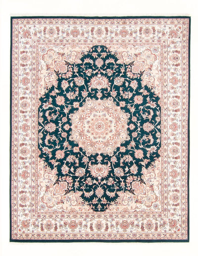 Täbriz - 50 Raj Teppich 195x251cm - Perserteppich - grün