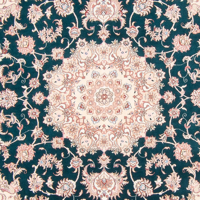 Täbriz - 50 Raj Teppich 195x251cm - Perserteppich - grün