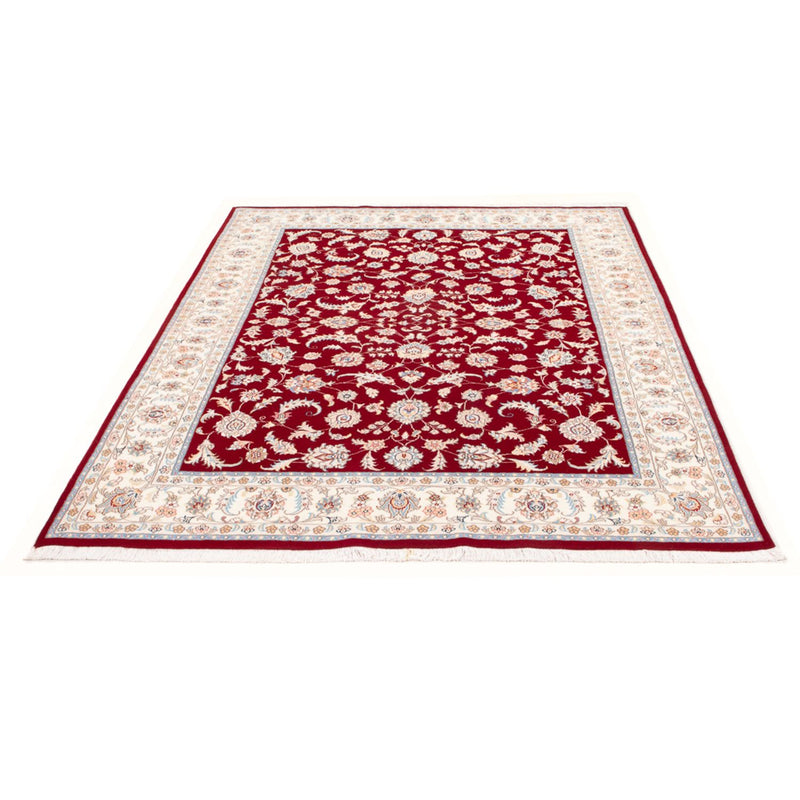 Täbriz - 50 Raj Teppich 150x200cm - Perserteppich - rot