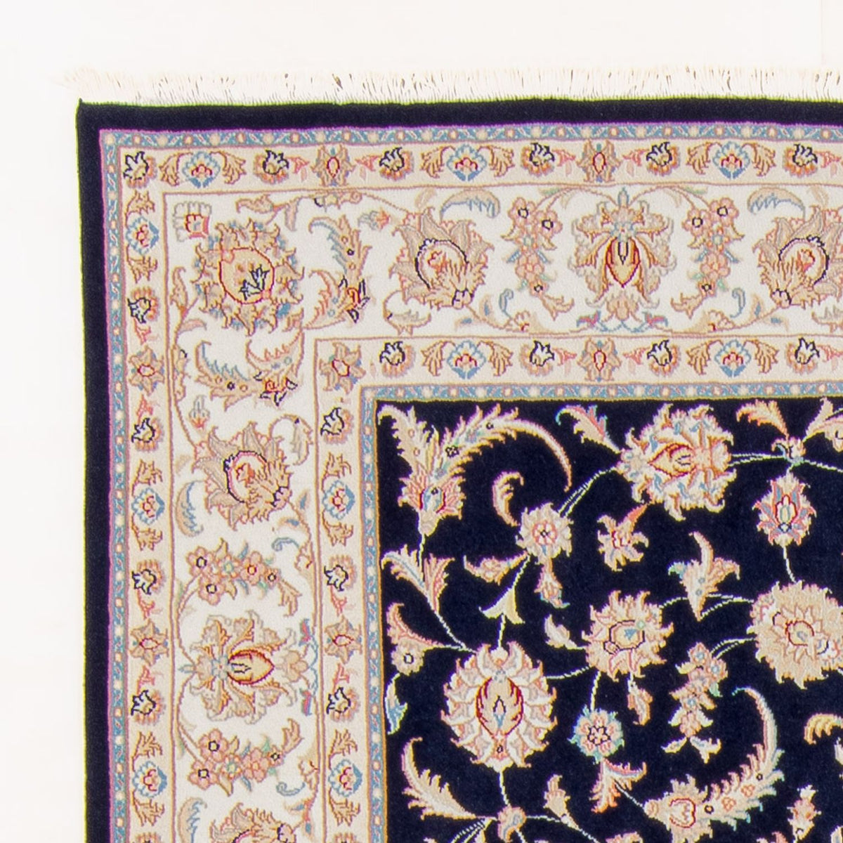 Täbriz - 50 Raj Teppich 169x230cm - Perserteppich - dunkelblau