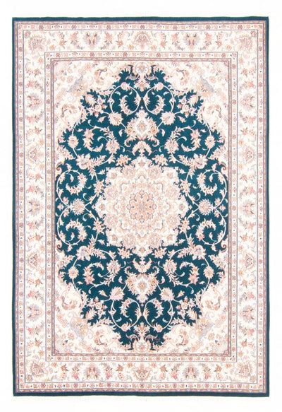 Täbriz - 50 Raj Teppich 170x236cm - Perserteppich - grün