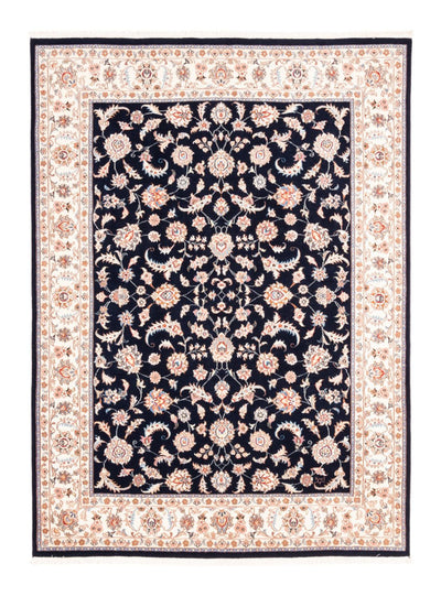 Täbriz Teppich 150x200cm - Perserteppich - dunkelblau