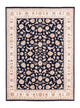Täbriz Teppich 150x200cm - Perserteppich - dunkelblau