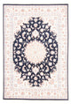 Täbriz - 50 Raj Teppich 167x237cm - Perserteppich - dunkelblau