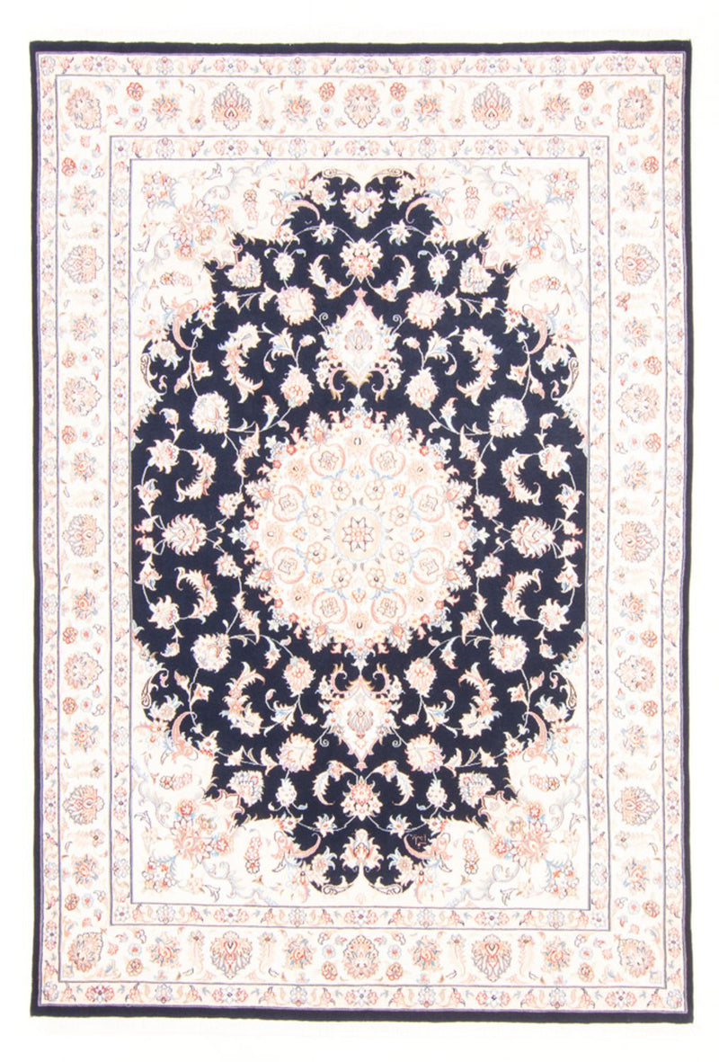 Täbriz - 50 Raj Teppich 167x237cm - Perserteppich - dunkelblau