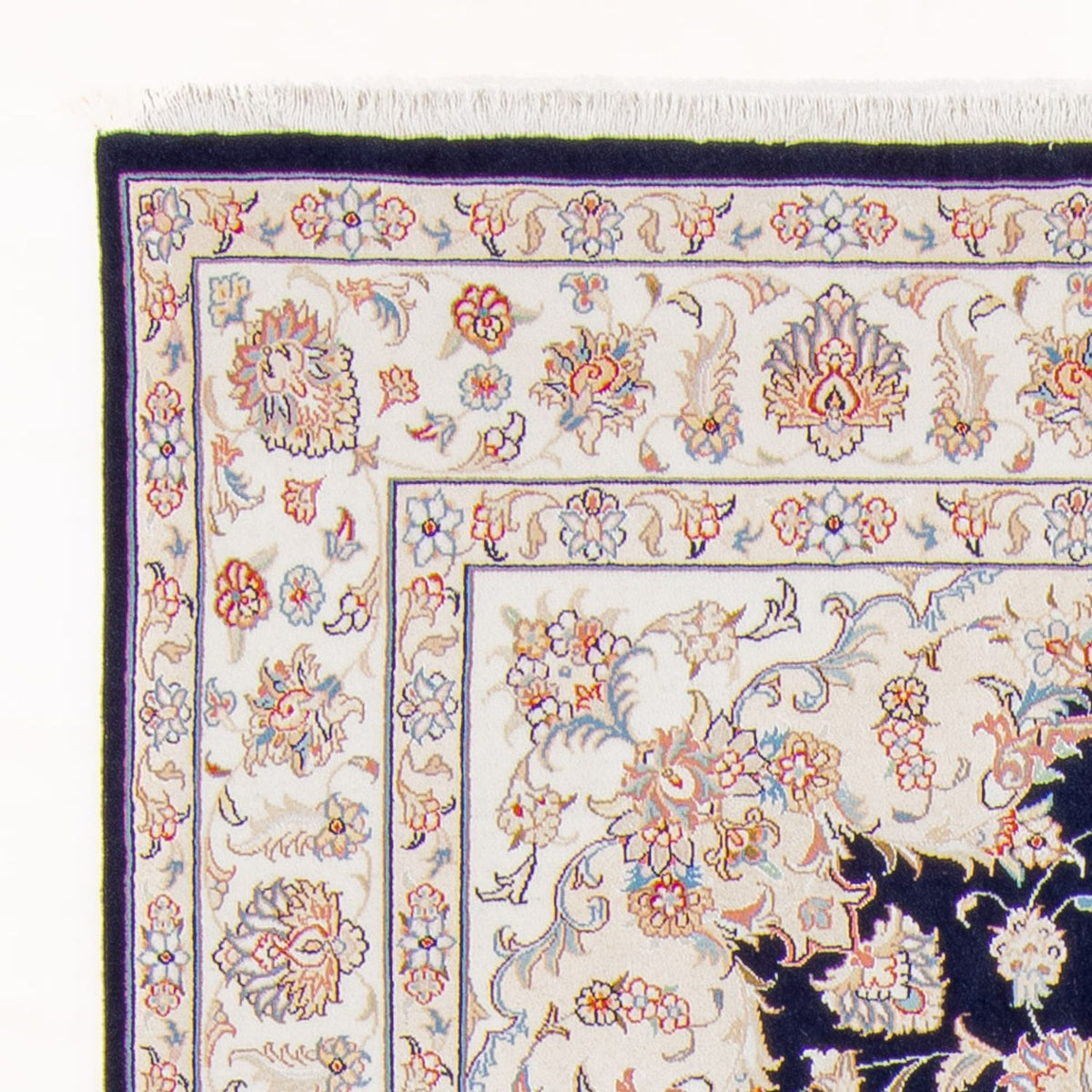Täbriz - 50 Raj Teppich 167x237cm - Perserteppich - dunkelblau