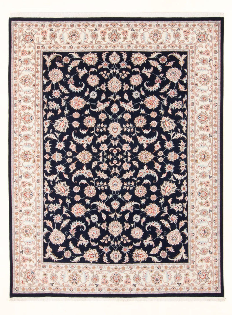 Täbriz - 50 Raj Teppich 149x201cm - Perserteppich - dunkelblau