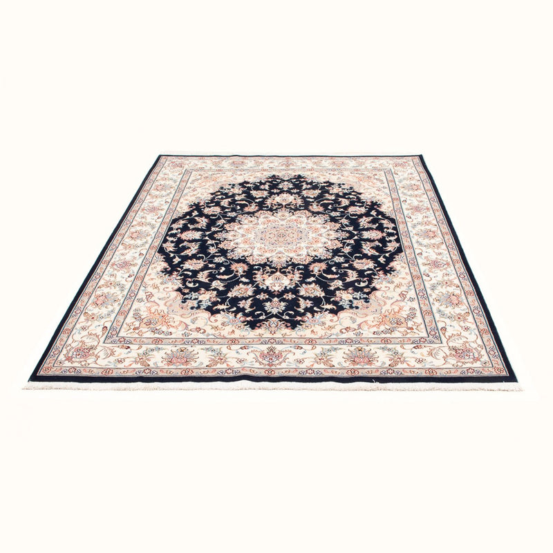 Täbriz - 50 Raj Teppich 149x197cm - Perserteppich - dunkelblau