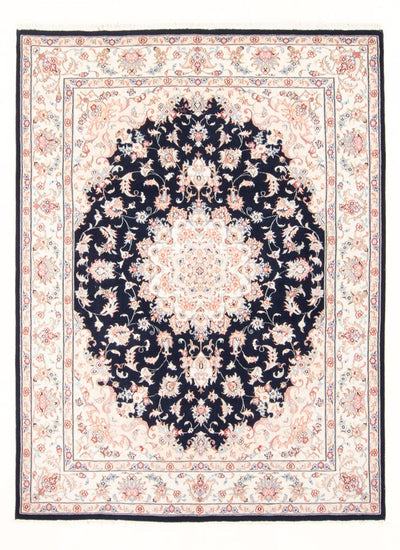 Täbriz - 50 Raj Teppich 150x203cm - Perserteppich - dunkelblau