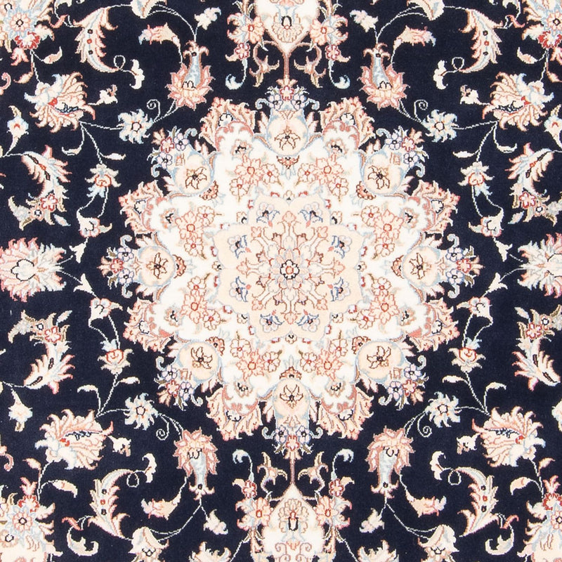 Täbriz - 50 Raj Teppich 150x203cm - Perserteppich - dunkelblau