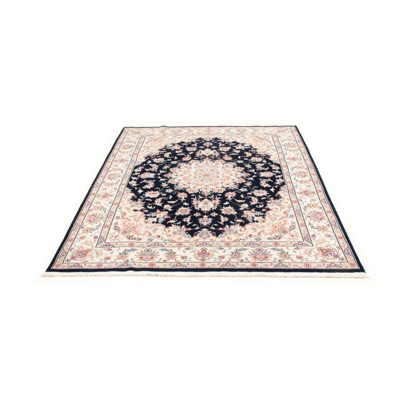 Täbriz - 50 Raj Teppich 150x203cm - Perserteppich - dunkelblau