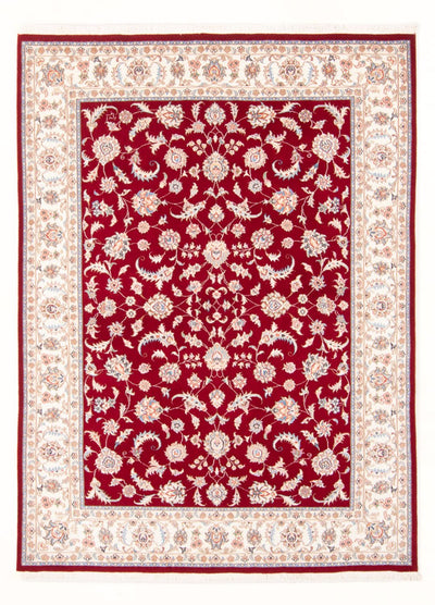 Täbriz - 50 Raj Teppich 147x206cm - Perserteppich - rot