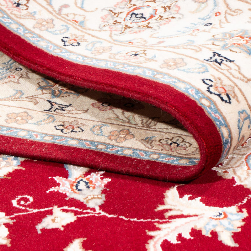 Täbriz - 50 Raj Teppich 147x206cm - Perserteppich - rot