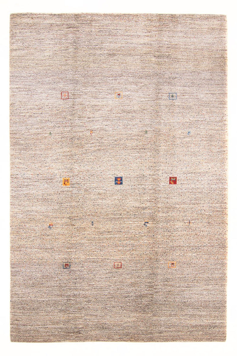 Gabbeh Persisch Teppich 212x302cm - Perserteppich Wollteppich - natur