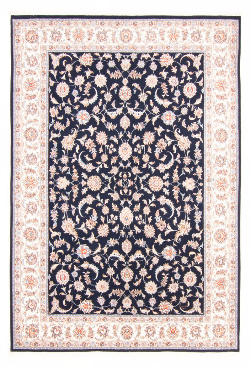 Täbriz - 50 Raj Teppich 170x245cm - Perserteppich - dunkelblau