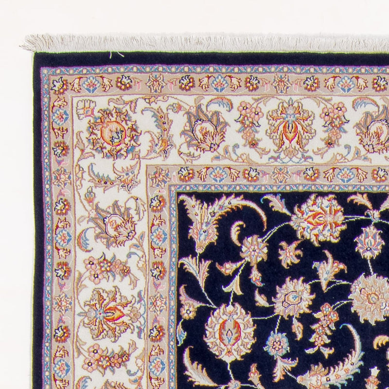 Täbriz - 50 Raj Teppich 170x245cm - Perserteppich - dunkelblau