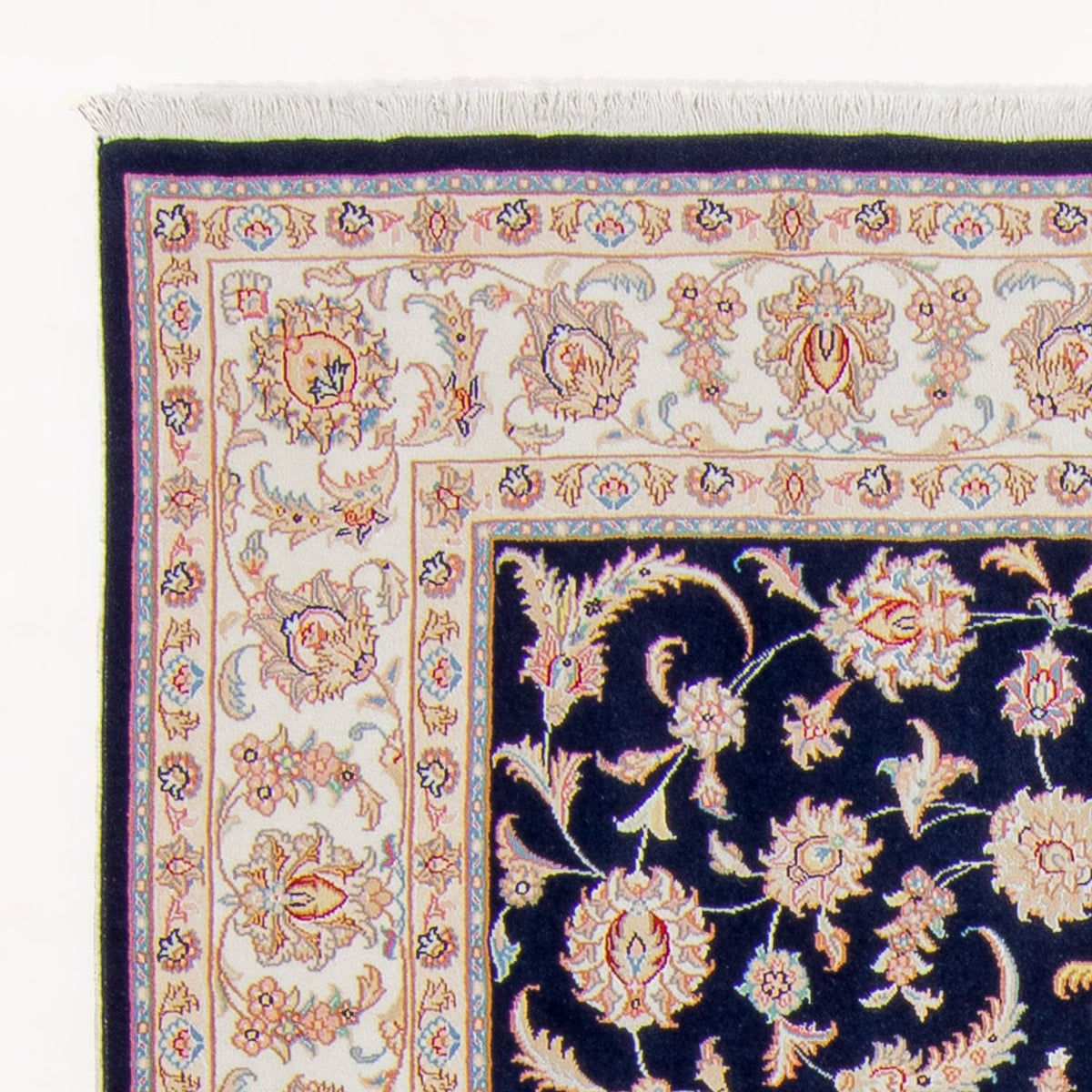 Täbriz - 50 Raj Teppich 167x234cm - Perserteppich - dunkelblau