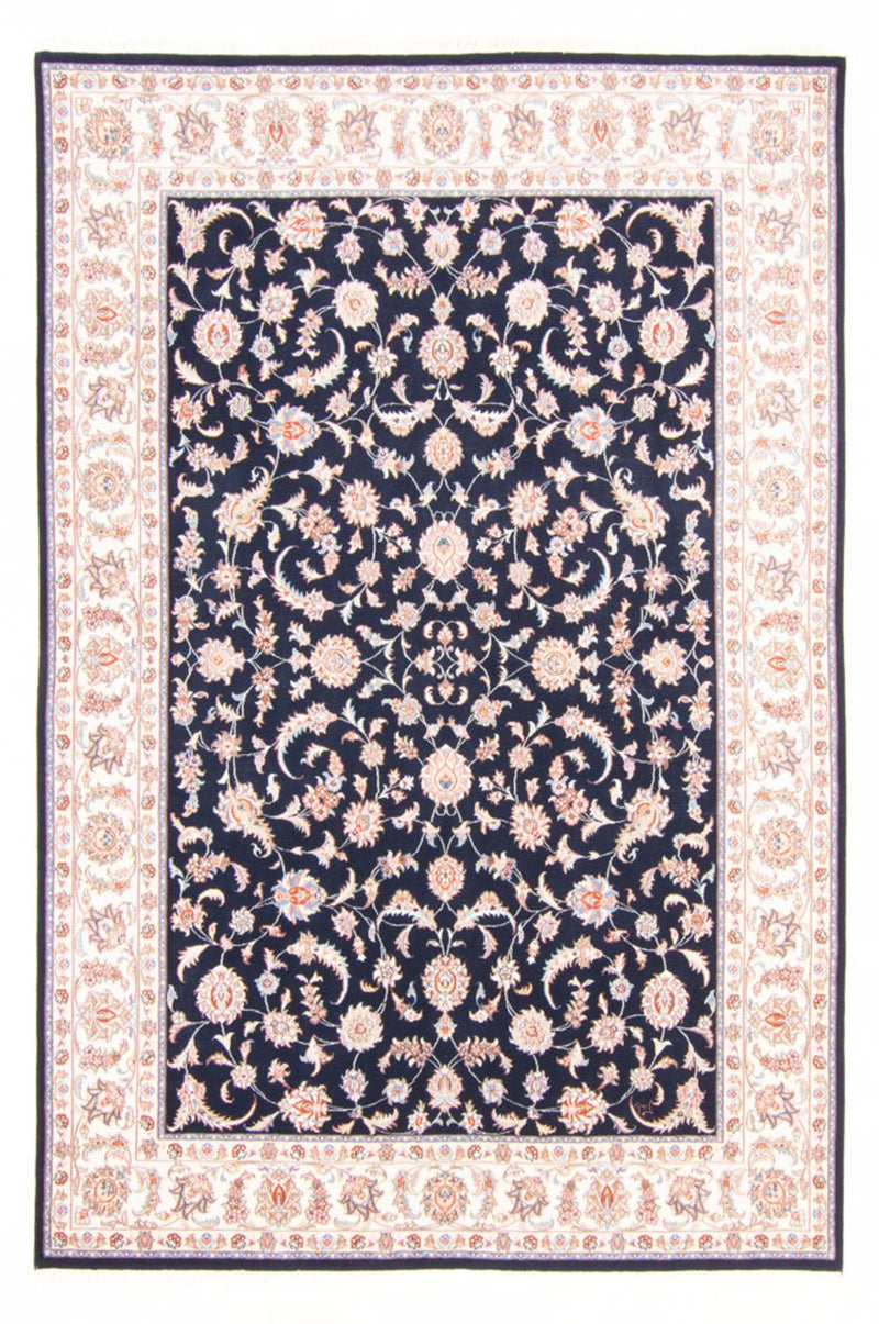 Täbriz - 50 Raj Teppich 168x241cm - Perserteppich - dunkelblau
