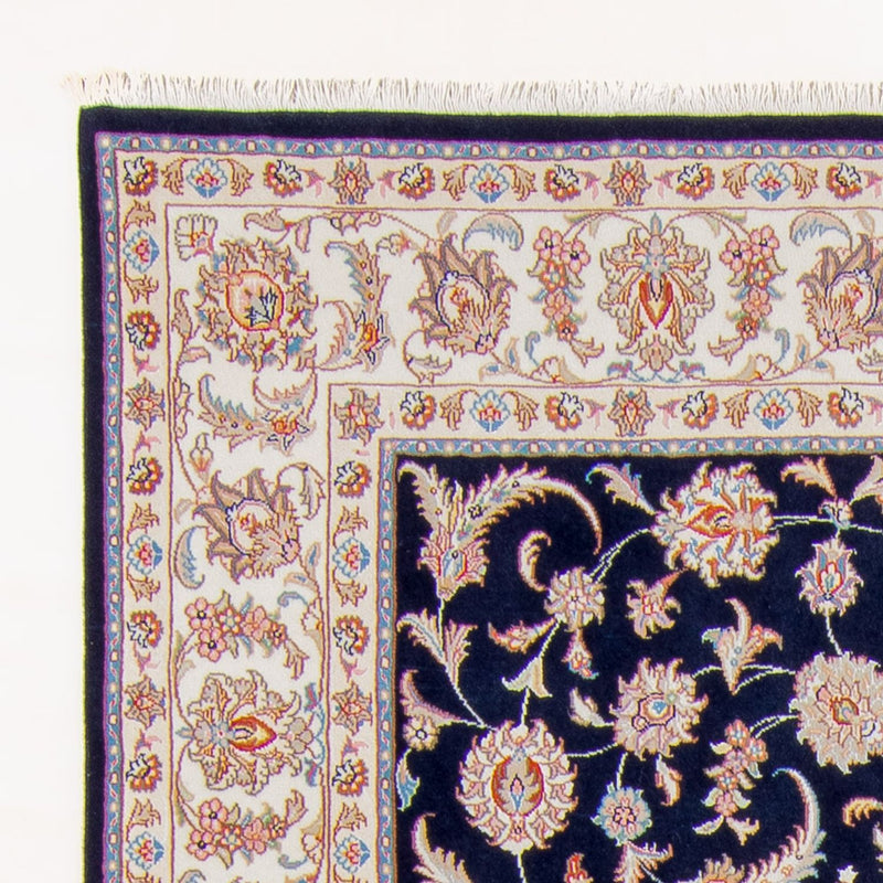 Täbriz - 50 Raj Teppich 168x241cm - Perserteppich - dunkelblau