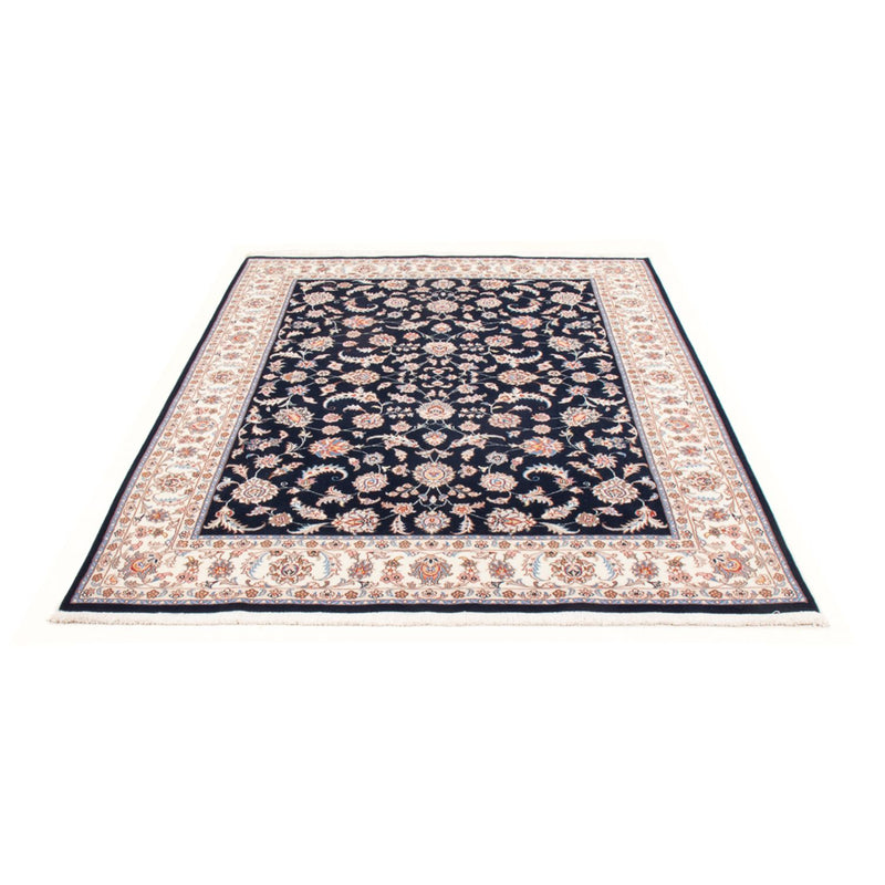 Täbriz - 50 Raj Teppich 150x196cm - Perserteppich - dunkelblau