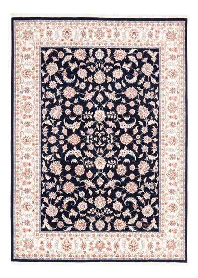 Täbriz Teppich 150x201cm - Perserteppich - dunkelblau