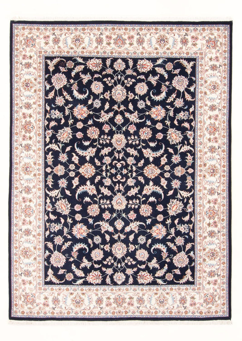 Täbriz - 50 Raj Teppich 150x201cm - Perserteppich - dunkelblau