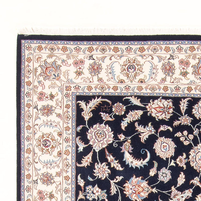 Täbriz - 50 Raj Teppich 150x201cm - Perserteppich - dunkelblau